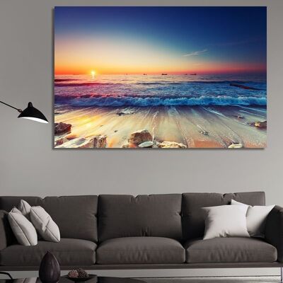 Canvas Sunset and beach -1 Part - S