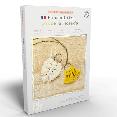 French'Kits - Bricolaje - Colgantes - Plumas y nudos