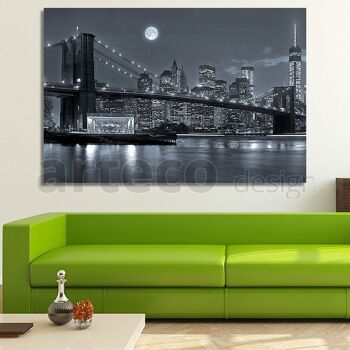 Toile Brooklyn Bridge Noir et Blanc -1 Partie - M