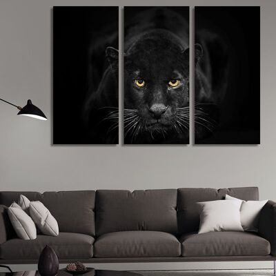 Canvas Black Panther -3 Parts - S