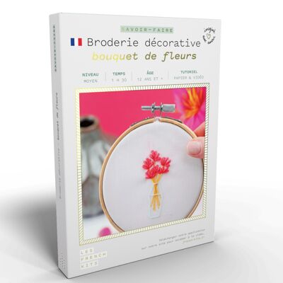 French'Kits - Dekorative Stickerei - Blumenstrauß