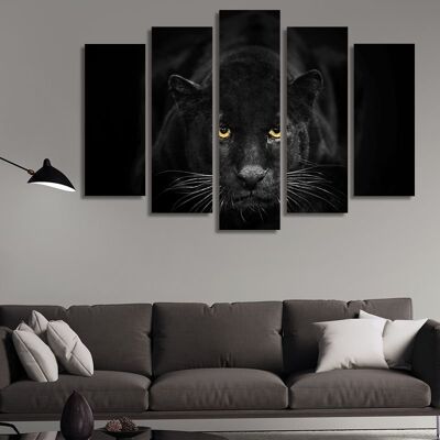 Canvas Black Panther -5 Teile - M