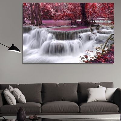 Leinwand Rosa Wasserfall -1 Teil - S