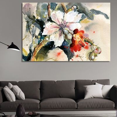 Orchidée en fleurs en toile -1 partie - S