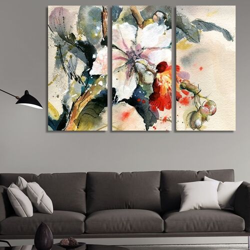 Canvas Blossoming Orchid -3 Parts - S
