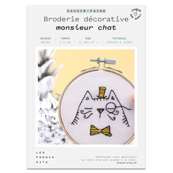 French'Kits - Broderie décorative - Monsieur Chat 2