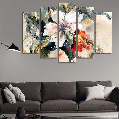 Canvas Blossoming Orchid -5 Parts - M