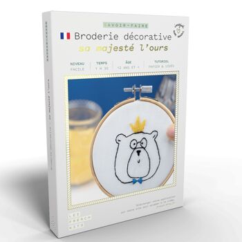 French'Kits - Broderie décorative - Sa Majesté L’Ours 1