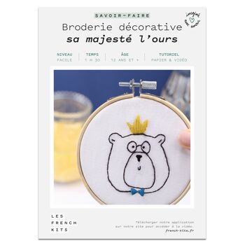 French'Kits - Broderie décorative - Sa Majesté L’Ours 2