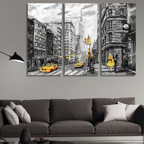 Canvas New York Oil Reproduction -3 Parts - S