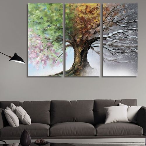 Canvas Tree Seasons -3 Parts - S