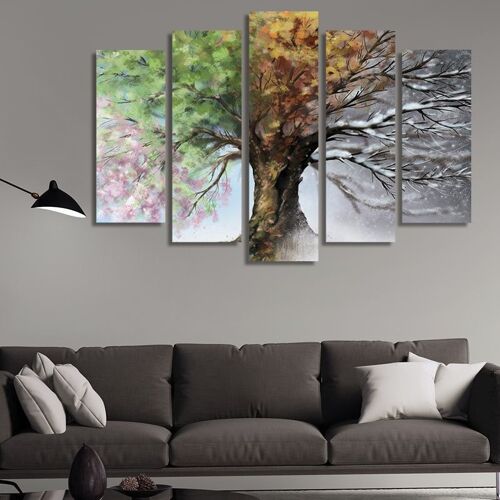 Canvas Tree Seasons -5 Parts - M
