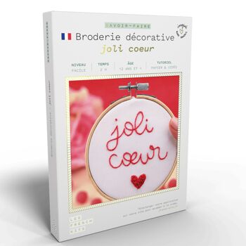 French'Kits - Broderie décorative - Joli Cœur 1