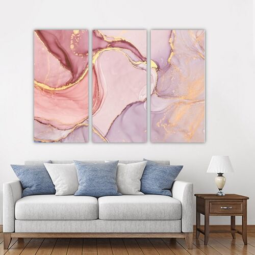 Canvas Marble pink texture -3 Parts - M