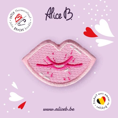 KISS ROSE • Broche/Patch thermocollant