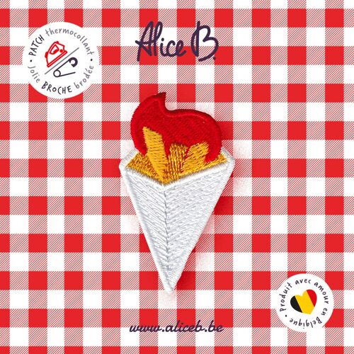FRITE KETCHUP • Broche/Patch thermocollant