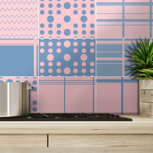 Tile decoration - rectangular, self-adhesive, waterproof, design 92
