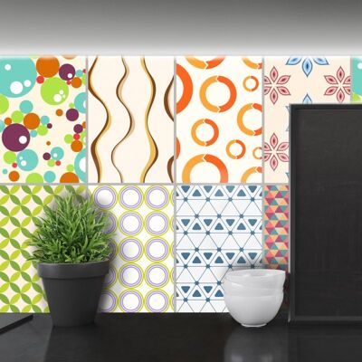 Tile decoration - rectangular, self-adhesive, waterproof, design 93