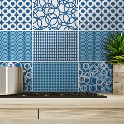 Decoración de azulejos: rectangular, autoadhesivo, impermeable, diseño 94