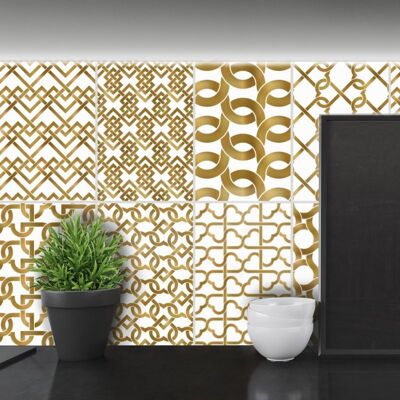 Tile decoration - rectangular, self-adhesive, waterproof, design 95