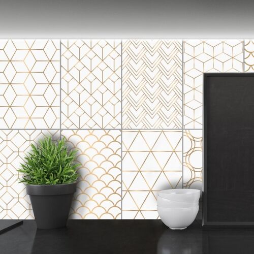 Tile decoration - rectangular, self-adhesive, waterproof, design 97