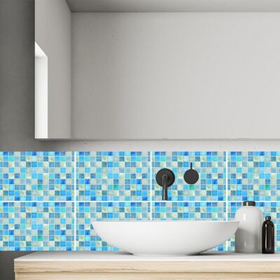 Decoración de azulejos: rectangular, autoadhesivo, impermeable, diseño 104