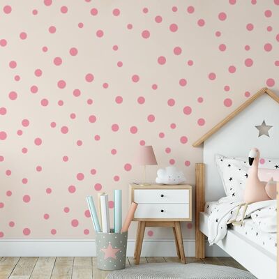 Pink dots - selfadhesive, waterproof stickers
