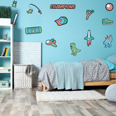 Champions - stickers for a boy's room