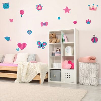 Stickers with animals for a girl's room