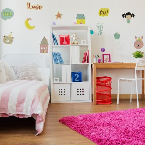 Stickers with moon and star for a girl's room