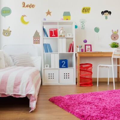 Sticker mit Mond und Stern für ein Mädchenzimmer