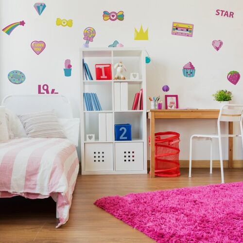 Candy stickers for a girl's room