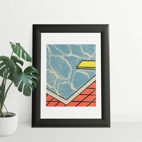 A3 Swimming Pool Print