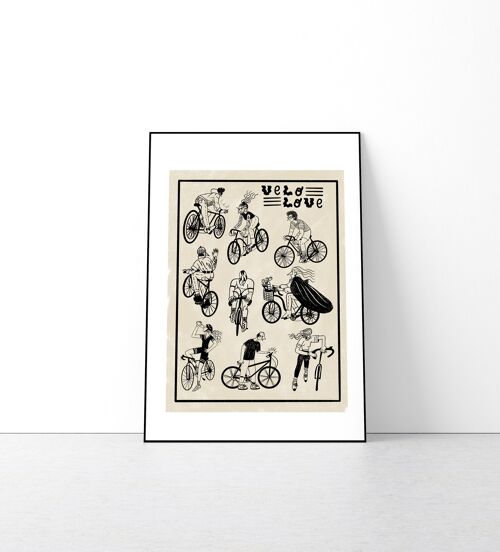 A4 Velo Love Art Print, Graphic Poster