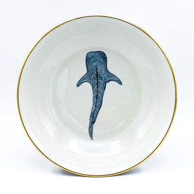 Plato hondo tiburon ballena