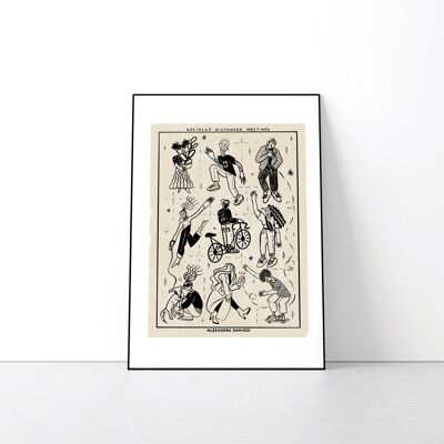 A3 Social Distance Art Print