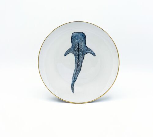 Plato postre tiburón ballena