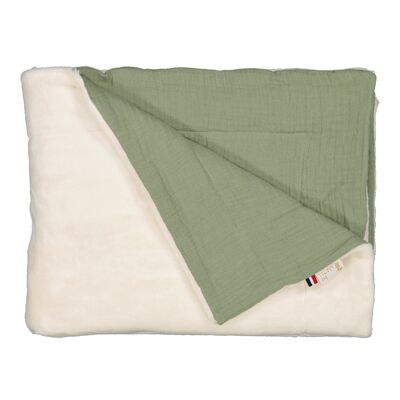 Khaki all-season comforter baby blanket