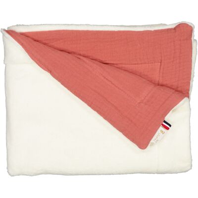 Winter baby comforter blanket - Terracotta gauze