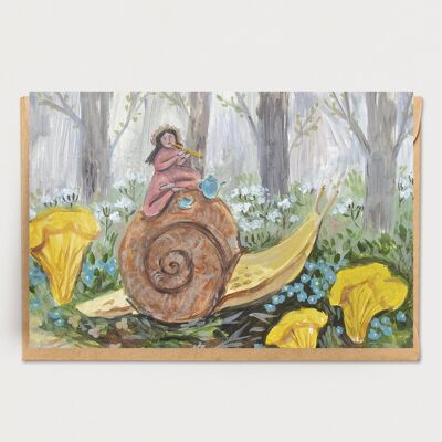 Tea on a Snail Card