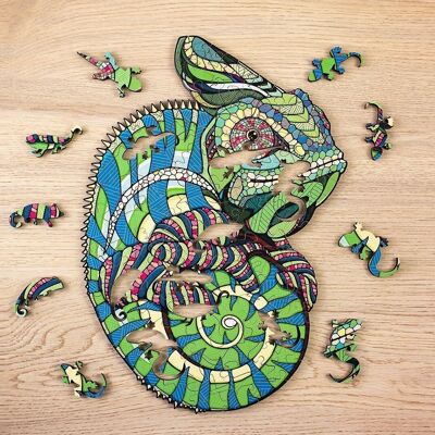 EWA Wooden Jigsaw Puzzle Chameleon, 1195, 37x28x0.5cm