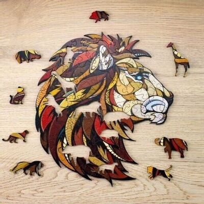 EWA Wooden Jigsaw Puzzle Lion, 1201, 31x28x0.5cm