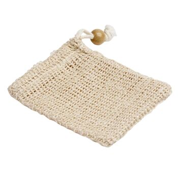 Sac à savon en sisal naturel tissé 1