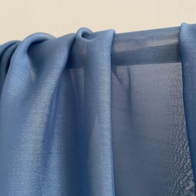 Petrol blue cationic gauze fabric