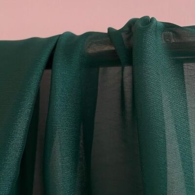 Dark green cationic gauze fabric