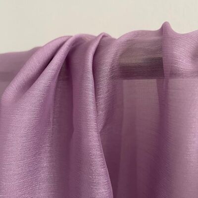 Tessuto in chiffon cationico rosa lavanda