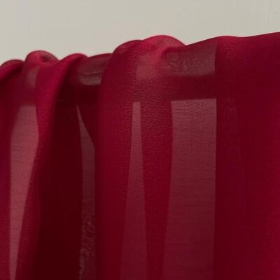 Garnet Cationic Chiffon Fabric