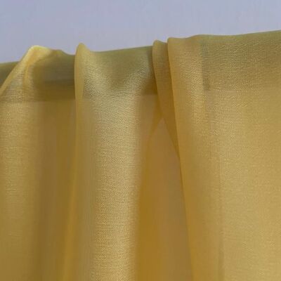 Tissu mousseline jaune cationique