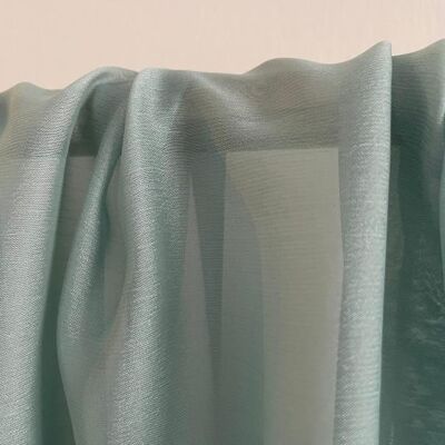 Pastel green cationic gauze fabric