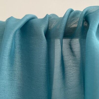 Teal Cationic Chiffon Fabric